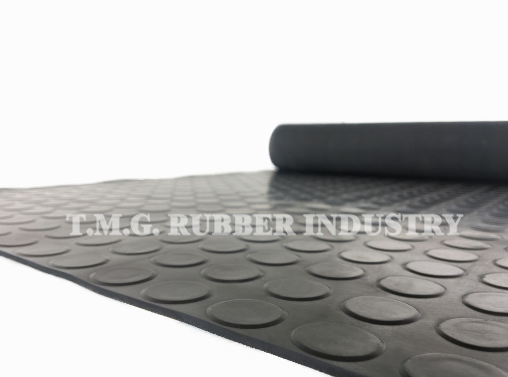 แผ่นยางฉนวนไฟฟ้า (แผ่นยางลายเหรียญ) 3 มม. หน้ากว้าง 1 เมตร