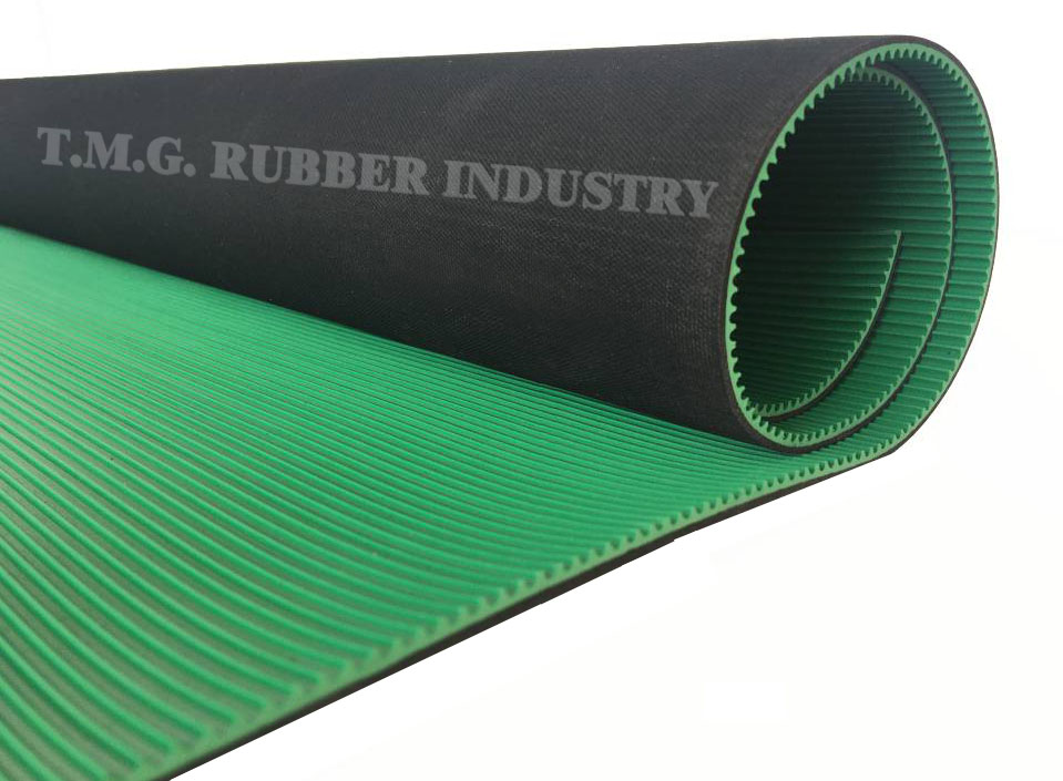 แผ่นยางฉนวนไฟฟ้า (แผ่นยางลายร่องเล็กสีเขียว) 3 มม. หน้ากว้าง 1 เมตร