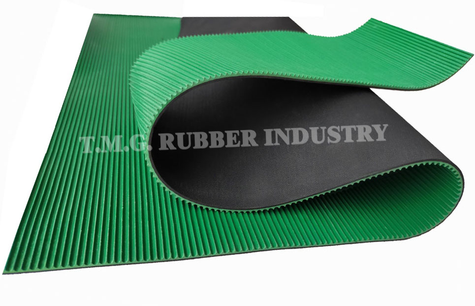 แผ่นยางฉนวนไฟฟ้า (แผ่นยางลายร่องเล็กสีเขียว) 5 มม. หน้ากว้าง 1 เมตร